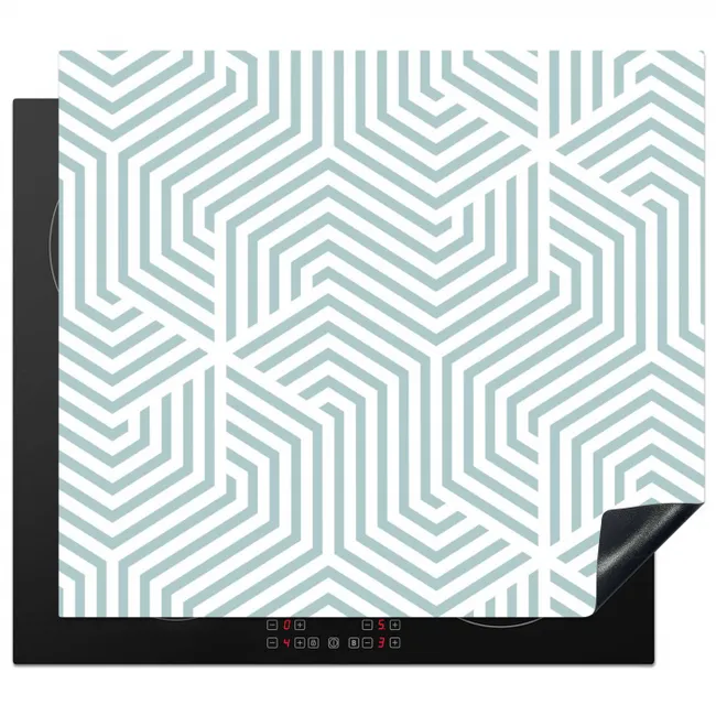 IJzige Zigzag Inductie beschermer vinyl 3mm middel -3d