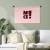 Nice - Uitroepteken - Roze Wandkleed katoen klein -sfeer7