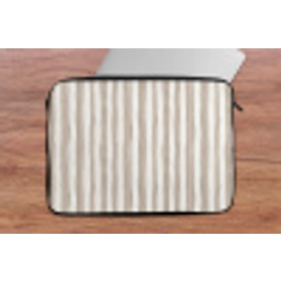 Minimalistisch - Strepen - Beige laptophoes neopreen klein 279 -tafel