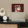 Kerstman - Rendier - Tekst - Rood - Zwart poster papier klein -sfeer1