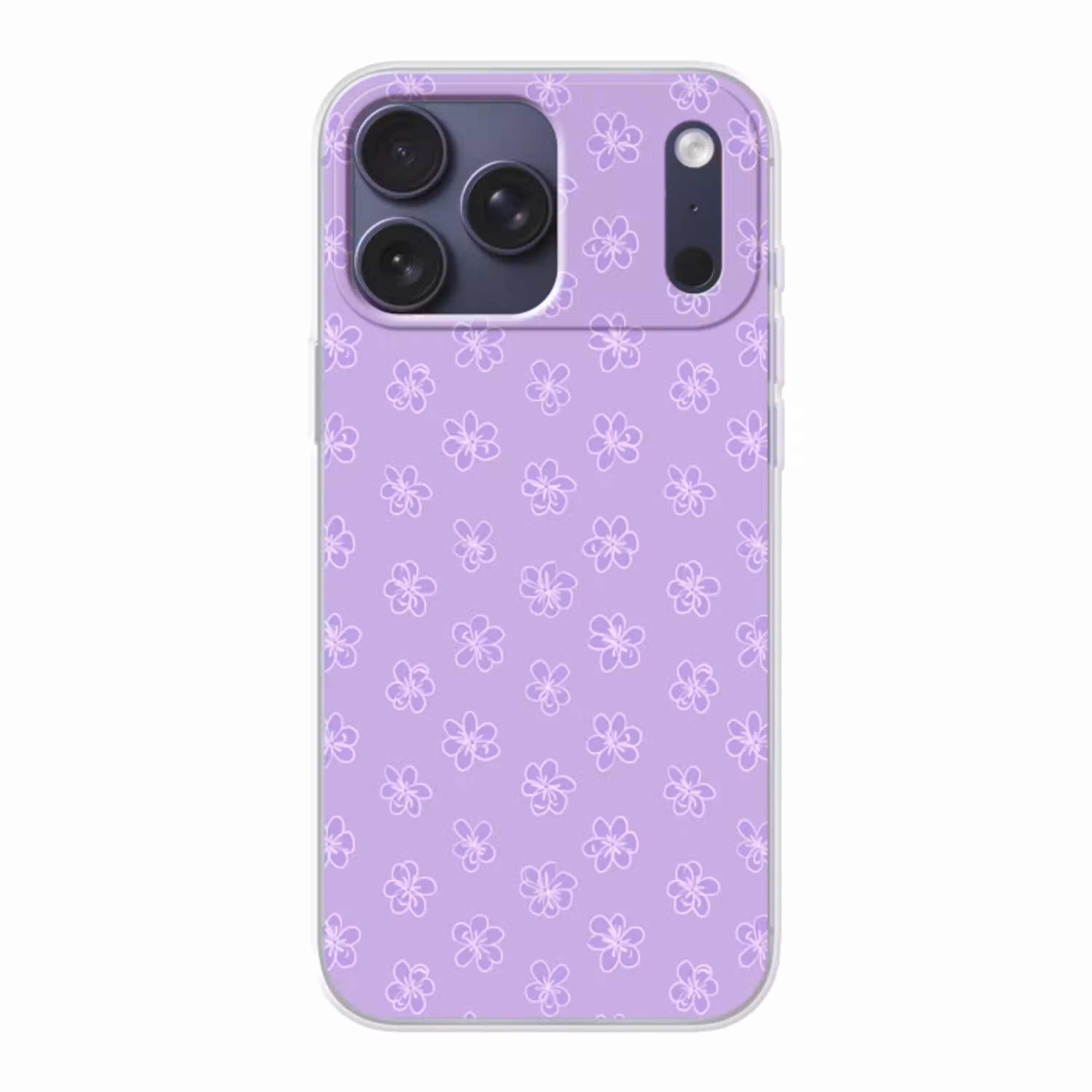 Lila - Botanisch - Bloemen - Handgetekend - Patroon Telefoonhoesje iPhone 17 Pro Max klein 879 -3d