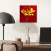 Bloem - Goud - Glazen aluminium wit klein -sfeer5