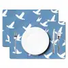 Vogels - Wit - Patroon Placemat vinyl groot -zzsfeer2_Kitchenyeah-website