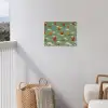 Dinosaurussen - Wolken - Sterren - Oranje tuinposter los doek klein -sfeer8