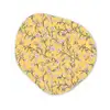 Bloemen - Motief - Geel Wandcirkel Organisch Aluminium middel 851 -3d