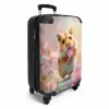 Hamster omringd door bloemen NBS - Handbagage koffer - Kinderen Unisex middel -productfoto_3d