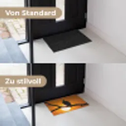 Gier - Tak - Zon - Oranje Deurmat klein -voor-na_DE