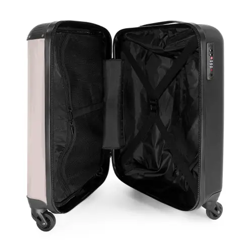 Prinses op gekleurde achtergrond met hartjes NBS - Handbagage koffer - Kinderen Unisex middel -binnenkant