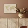 Wereldkaart - Realistisch - Beige PET vilt klein -sfeer4