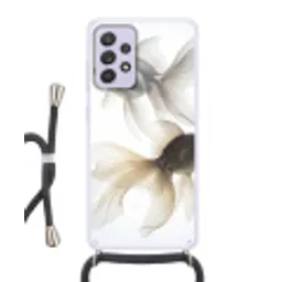 Goudvissen - Modern - Wit Hoesje Samsung Galaxy A52 5G met koord klein -3d