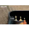 Kerstbomen - Kleurrijk - Lichtjes - Ster Placemat vinyl groot -closeup