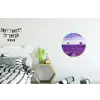Lavendel - Natuur - Paars - Bomen Wandcirkel aluminium klein -kinderkamer