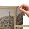 Mozaïekkoepels - Gouden spitsen - Islamitisch Light Box met batterij (Wandlamp) middel -USP_websiteprintNL