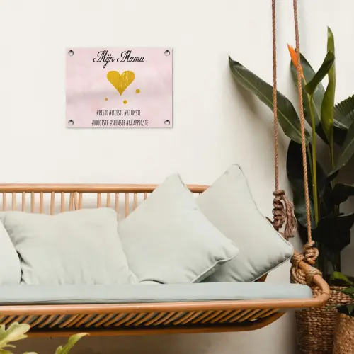 Quotes - Moeder - Spreuken - Mijn mama tuinposter los doek klein -sfeer7
