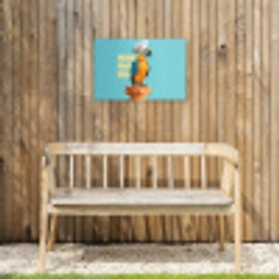 Papegaai - Koksmuts - Quote - Neon Tuinposter op houten frame 2 cm dik klein -sfeer4