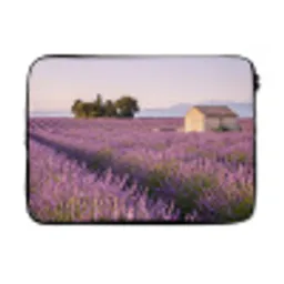 Lavendel - Landschap - Sereen - Paars laptophoes neopreen klein -3d