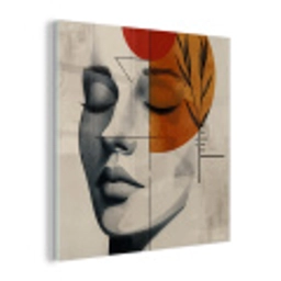 Gezicht - Cirkels - Kunst - Modern plexiglas 5mm klein -z3d