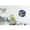 Skyline Toronto - Modern - Stadslicht - Blauw Wandcirkel aluminium klein -kinderkamer