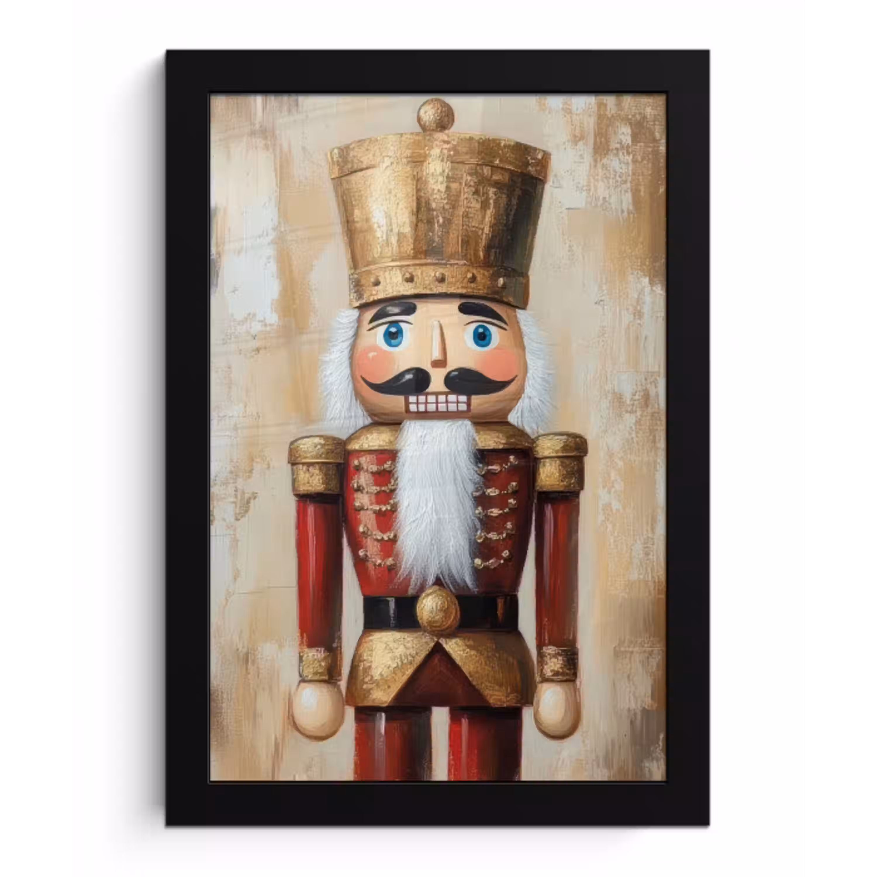 Kerst - Poppetje - Abstract fotolijst zwart zonder passe partout klein -3d