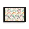 Regenboog - Pastel - Patroon fotolijst zwart zonder passe partout klein -3d