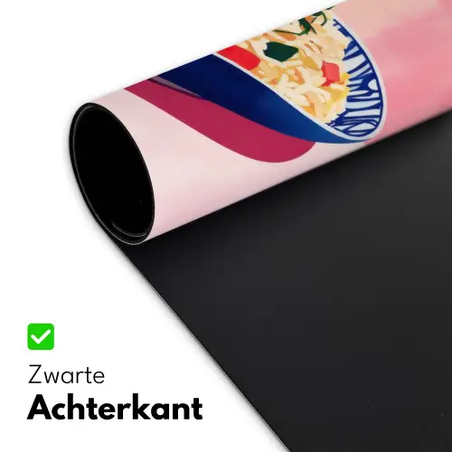 Rijst - Illustratie - Kom - Groente Muismat XXL klein -sfeer2