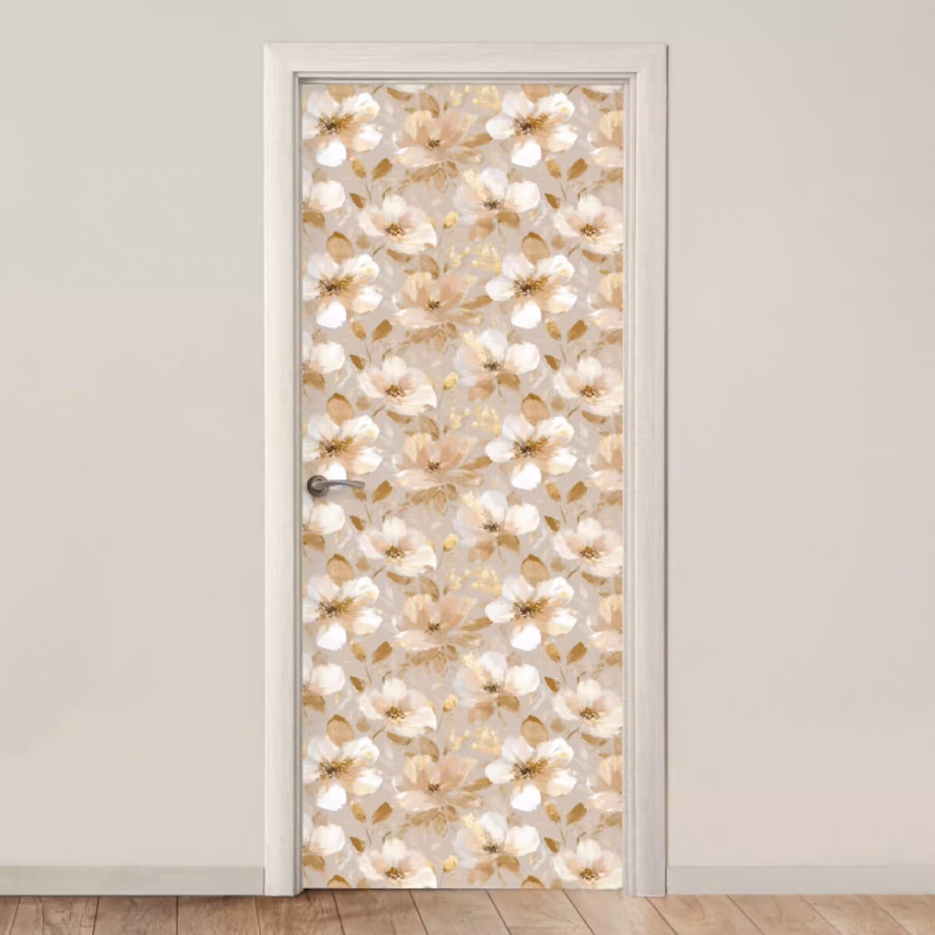 Bloemen - artistiek - Goud deurposter klein 289 -3d_beige