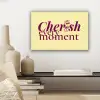 Cherish every moment - Cocktailglas - Geel canvas 2cm klein -sfeer6
