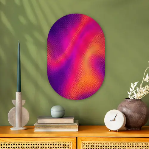 Abstract - Patroon - Kleurverloop Wandcirkel Ovaal Forex klein -sfeer2