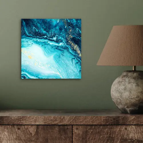 Marmerlook - Blauw - Goud - Luxe - Glitter - Marmer aluminium wit klein -sfeer2