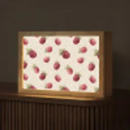 Framboos - Stippen - Rood Light Box met kabel (Tafellamp) klein 924 -z3d_website