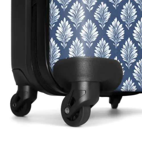 Barok patroon blauw NBS - Handbagage koffer - Volwassenen Unisex middel -wiel
