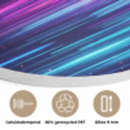 Snelheid - Kosmos - Kleurrijk Akoestische PET Vilt - Rond klein -closeup_NL