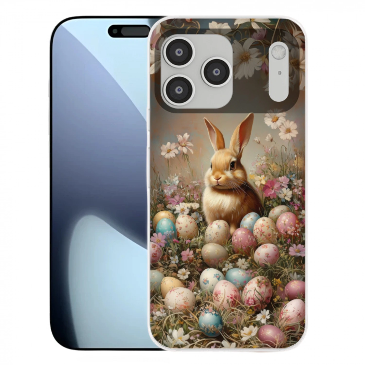 Paashaas - Lente - Paaseieren Telefoonhoesje iPhone 17 Pro Max klein -3d