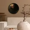 Zelfportret als de apostel Paulus - Schilderij van Rembrandt van Rijn Wandcirkel kunststof plaat 5mm dik klein -sfeer1