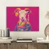 Geit - Hoorns - Kimono - Kleurrijk PET vilt klein -sfeer1