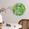 Mosgroen - Bladeren - Overlapping Wandcirkel plexiglas klein 852 -sfeer4