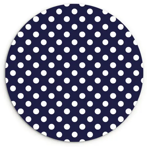 Oceaan - Stippen - Blauw - Wit Wandcirkel plexiglas klein 852 -3d