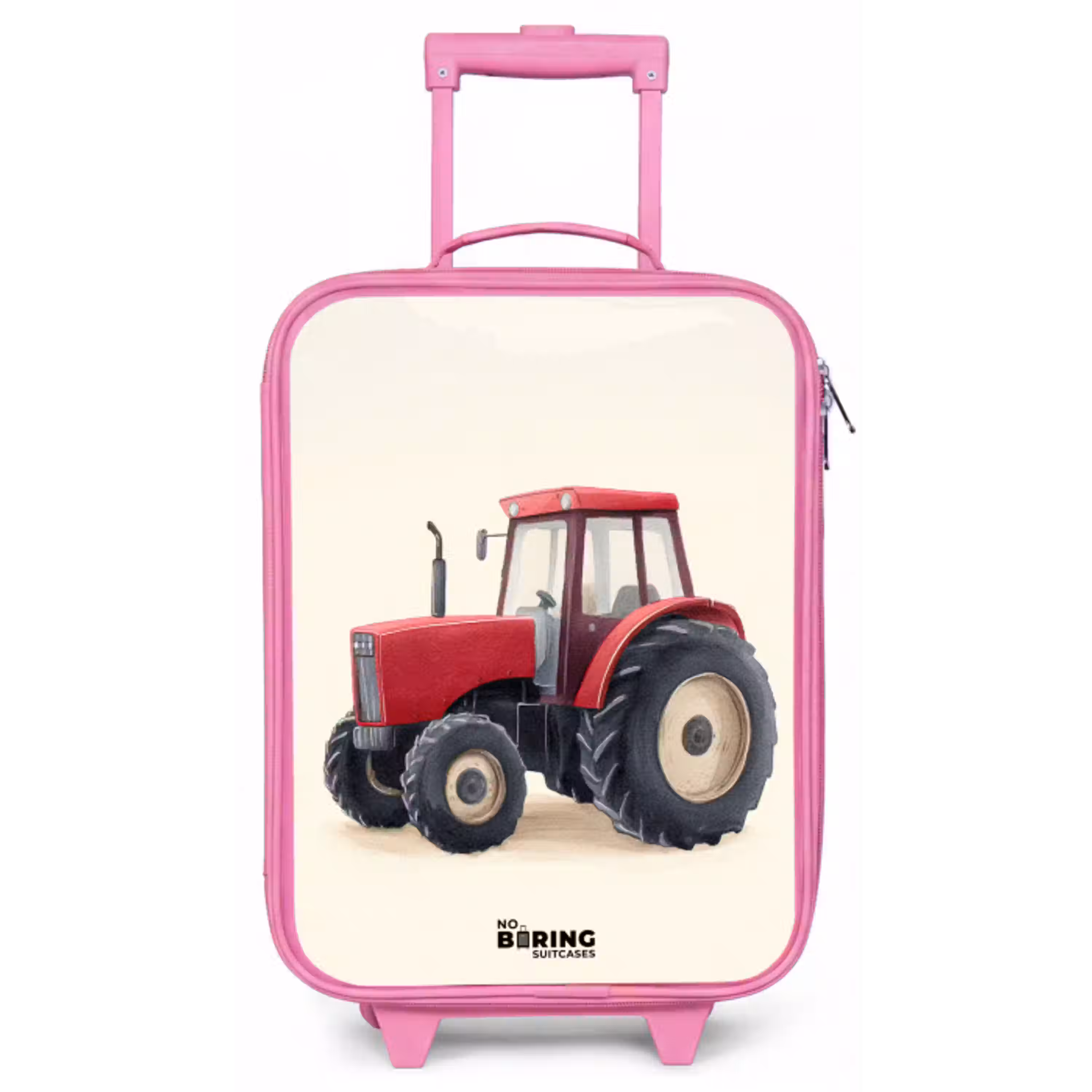 Tractor - Getekend - Rood Kinderkoffer - Roze klein -zz3dotto