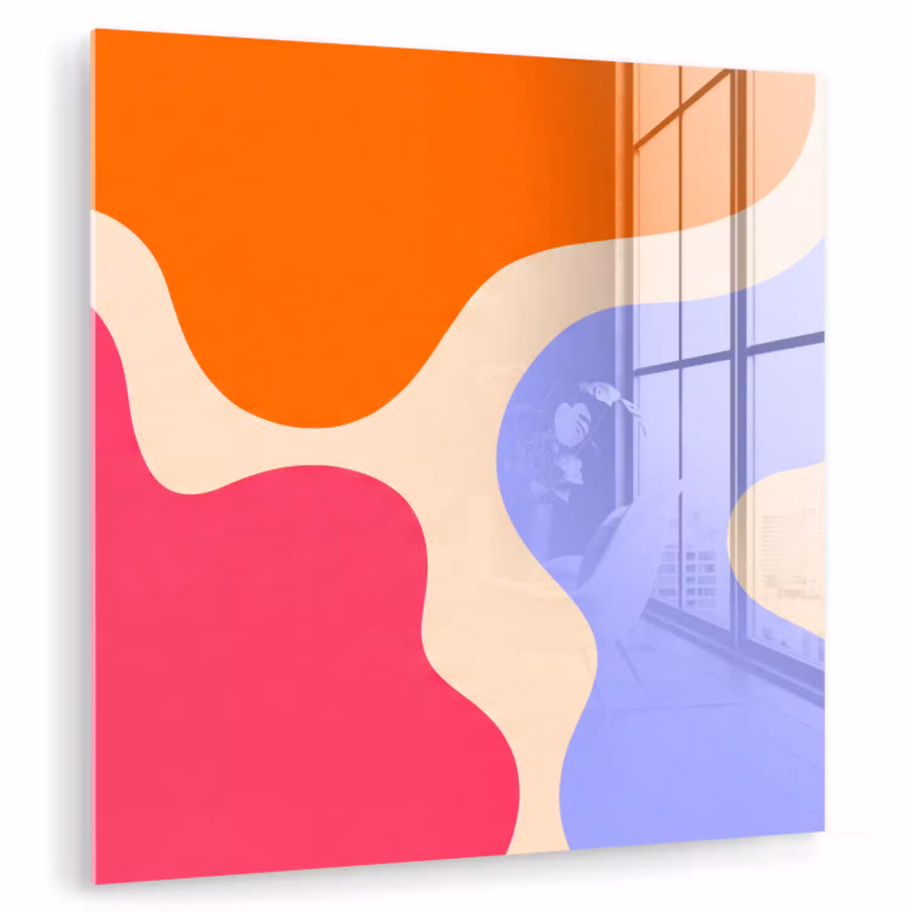 Abstract - Organische vormen - Design - Modern - Kleurrijk plexiglas 5mm klein -zzzproduct_nieuw