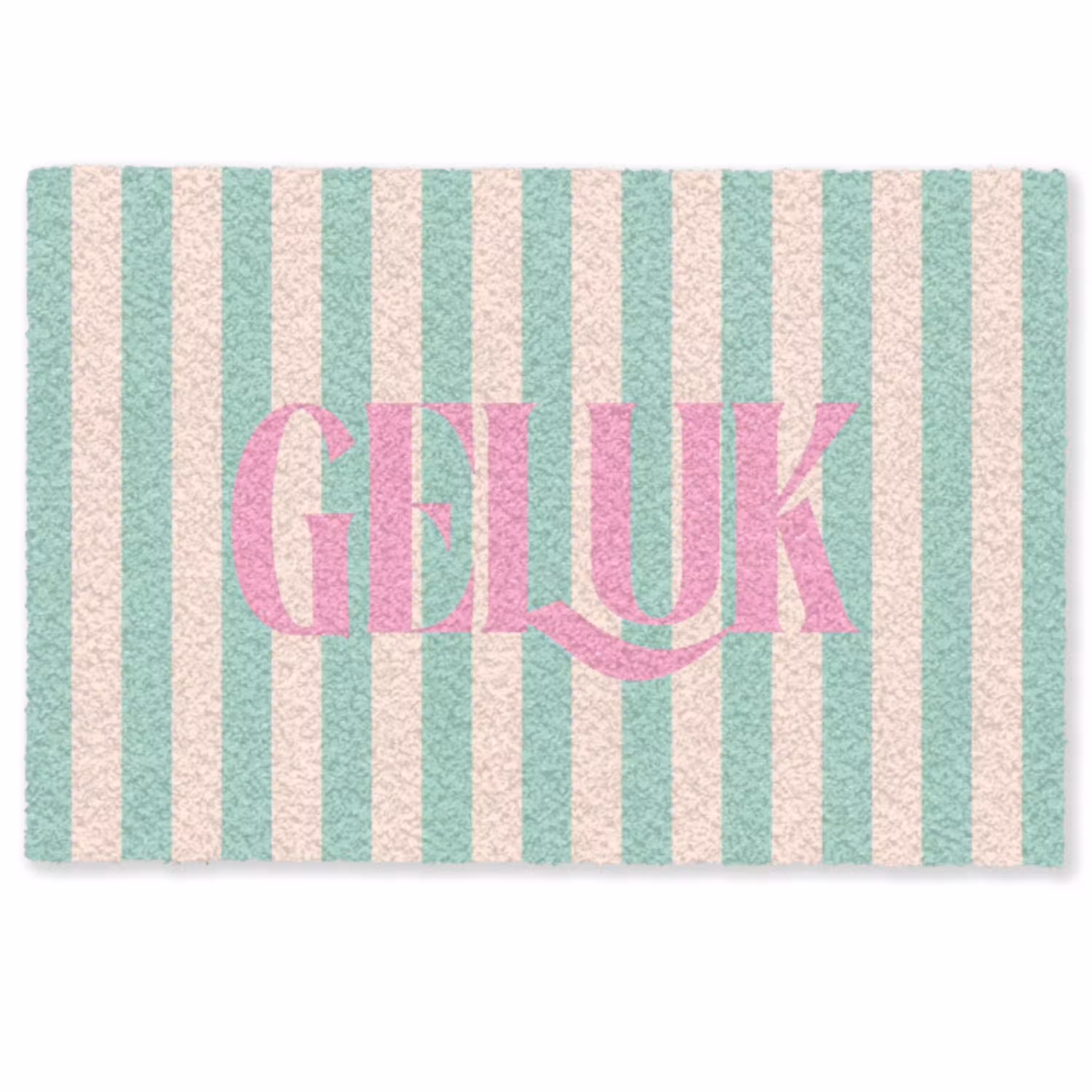 Roze - Groen - Strepen - Geluk Deurmat klein -zkaufland3d