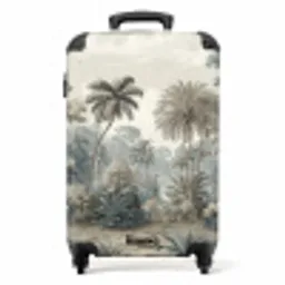 Tropisch - Landschap - Illustratie NBS - Handbagage koffer - Volwassenen Unisex middel -productfoto_recht