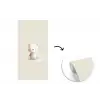Beertje - Sneeuwvlokje - Wit - Pluizig fotobehang vinyl groot -3d