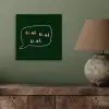 Tekstwolkje - Donkergroen - BLAH BLAH BLAH aluminium wit klein -sfeer2