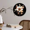 Bloem - Verf - Goud - Graffiti - Modern Wandcirkel behangsticker klein -sfeer3
