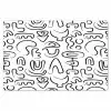 Vormen - Abstract - Zwart - Wit Placemat vinyl groot 368 -zzsfeer1_Kitchenyeah-website