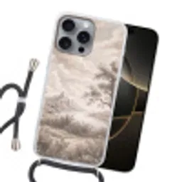 Landschap - Bergen - Meer - Natuur Hoesje iPhone 16 Pro Max met koord klein -sfeer1