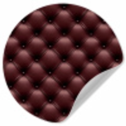 Leer - Patroon - Bordeaux Wandcirkel behangsticker klein 186 -3d