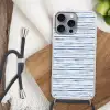 Strepen - Patroon - Blauw - Wit Hoesje iPhone 16 Pro Max met koord klein 804 -sfeer4