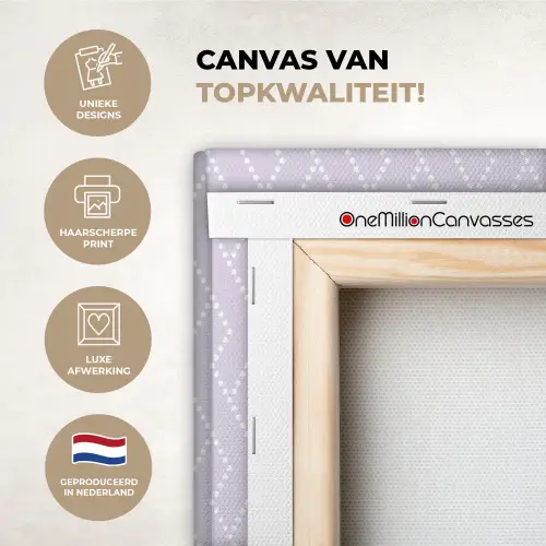 Lila - Stippen - Wit - Patroon canvas 2cm xxl 828 -sfeer2