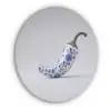 Chilipeper - Keramiek - Blauw Akoestische PET Vilt - Rond klein -3d